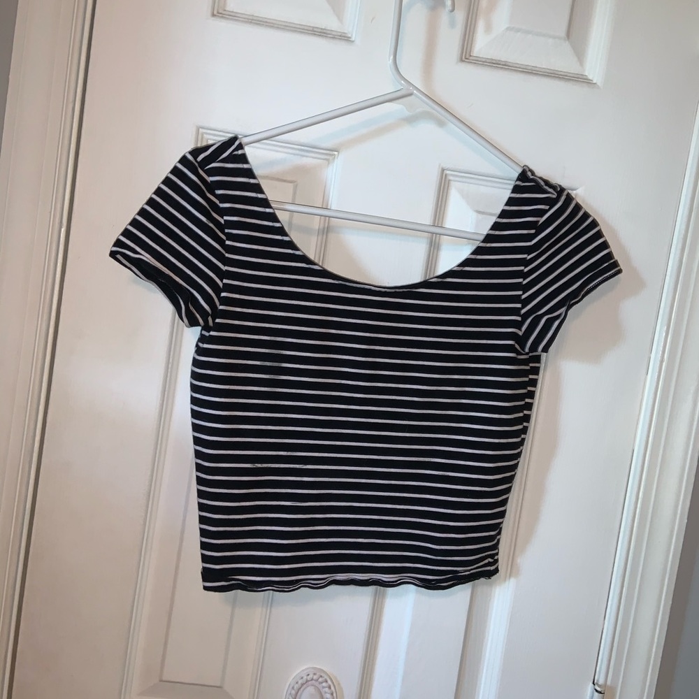 American Eagle striped crop top